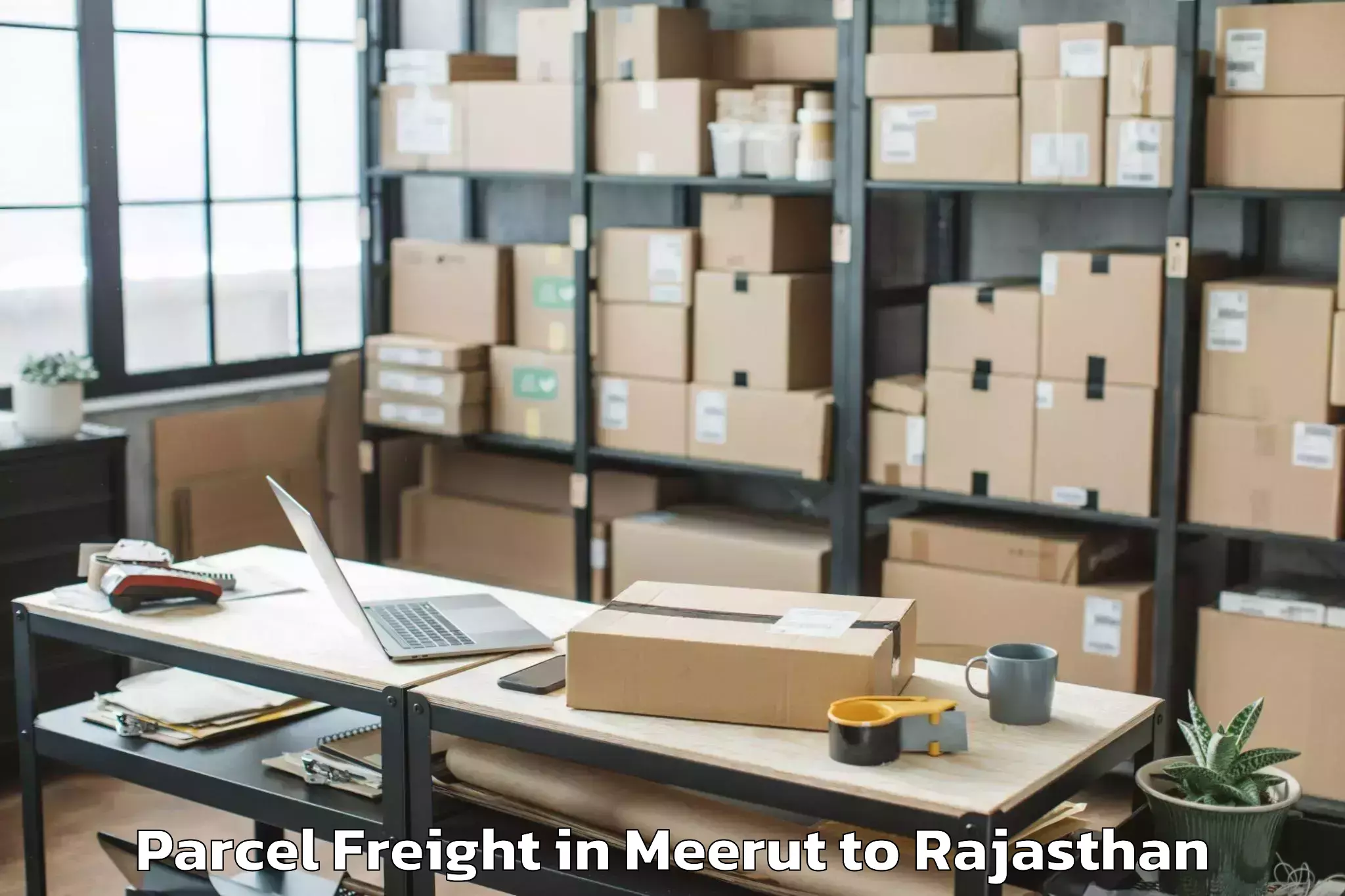 Trusted Meerut to Chaksu Parcel Freight